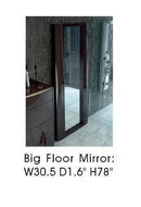 ESF Furniture Barcelona Standing Mirror in Dark Brown