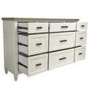 Parker House Americana Modern Bedroom Queen Shelter Bed 2 Nightstands and Dresser with Mirror