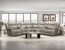 Parker Living Blake - Desert Taupe 7 Piece Modular Reclining Sectional and Entertainment Console