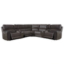 Parker Living Easton - Steamboat Brown 7 Piece Zero Gravity Power Reclining Sectional with Power Adjustable Headrests
