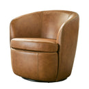Parker Living Barolo 100% Italian Leather Swivel Club Chair Two Pack