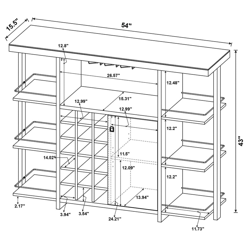 Evelio Bar & Wine Cabinet