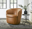 Parker Living Barolo 100% Italian Leather Swivel Club Chair Two Pack