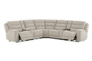 Parker Living Felix - Mari Fawn 7 Piece Zero Gravity Power Reclining Sectional with Beverage Cooler Console