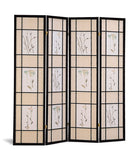Catabella 4-panel Floral Print Folding Screen Multi-color