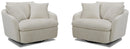 Parker Living Boomer Large Swivel Chair with 2 Toss Pillows Two Pack