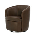 Parker Living Barolo 100% Italian Leather Swivel Club Chair Two Pack