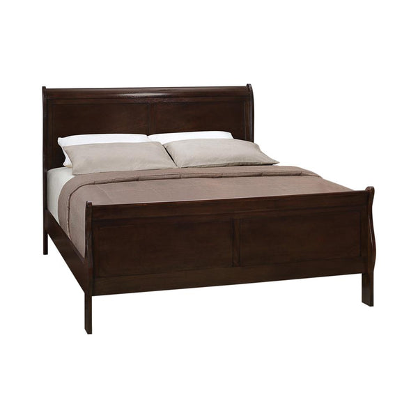 Louis Philippe Queen Panel Sleigh Bed Cappuccino image