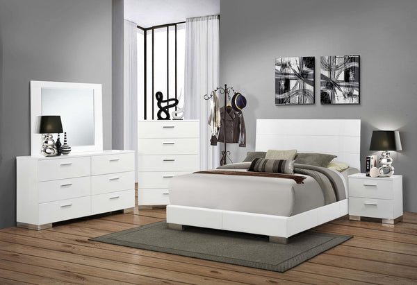 Felicity 5-piece Queen Bedroom Set Glossy White image