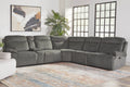 Parker Living Alpine - Airy Midnight 6 Piece Zero Gravity Power Reclining Sectional with Power Adjustable Headrests