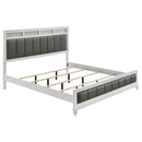 Barzini California King, E.King, & Queen Upholstered Panel Bed White
