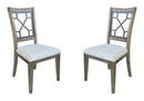 Parker House Sundance Dining - Sandstone Grid Dining Chair Two Pack