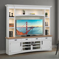 Parker House Americana Modern 92 Inch TV Console with Hutch Back Panel and LED Lights