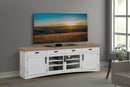 Parker House Americana Modern 92 Inch TV Console with Hutch Back Panel and LED Lights