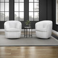 Parker Living Barolo 100% Italian Leather Swivel Club Chair Two Pack