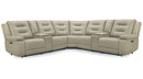 Parker Living Caldwell Fog 7 Piece Modular Power Reclining Sectional with Power Adjustable Headrests with 2 Consoles
