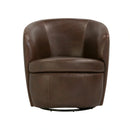 Parker Living Barolo 100% Italian Leather Swivel Club Chair Two Pack