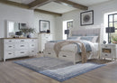 Parker House Americana Modern Bedroom King Shelter Bed 2 Nightstands Dresser with Mirror and Chest