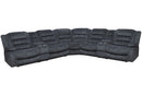 Parker Living Bolton - Misty Storm 7 Piece Modular Reclining Sectional and Entertainment Console