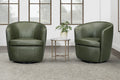 Parker Living Barolo 100% Italian Leather Swivel Club Chair Two Pack