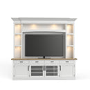 Parker House Americana Modern 92 Inch TV Console with Hutch Back Panel and LED Lights