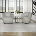 Parker Living Barolo 100% Italian Leather Swivel Club Chair Two Pack