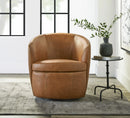 Parker Living Barolo 100% Italian Leather Swivel Club Chair Two Pack