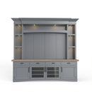 Parker House Americana Modern 92 Inch TV Console with Hutch Back Panel and LED Lights