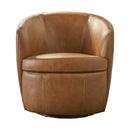 Parker Living Barolo 100% Italian Leather Swivel Club Chair Two Pack