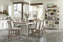 Parker House Americana Modern Dining 72 inch Island Counter Height Extendable Dining Table
