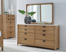 Parker House Escape - Bedroom Queen Panel Bed 2 Nightstands and Dresser with Mirror