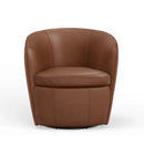 Parker Living Barolo 100% Italian Leather Swivel Club Chair Two Pack