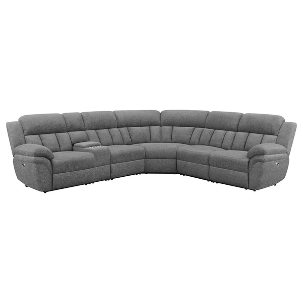 Bahrain 6-piece Upholstered Power Sectional Charcoal image