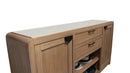 Parker House Escape - Dining 54 Inch Round Table with Buffet Server and 4 Barrel Chairs