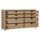 Parker House Escape - Bedroom Queen Panel Bed 2 Nightstands Dresser with Mirror and Chest