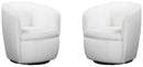 Parker Living Barolo 100% Italian Leather Swivel Club Chair Two Pack