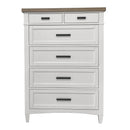Parker House Americana Modern Bedroom Queen Platform Bed 2 Nightstands Dresser with Mirror and Chest