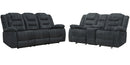 Parker Living Bolton - Misty Storm Manual Reclining Sofa and Loveseat