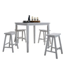 Gaucho White Counter Height Set (5Pc Pk)