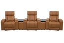 Parker Living Phoenix Zero Gravity Power 3 Seat Home Theater Seating with 2 Wedges and Immersive Audio