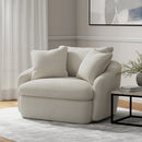Parker Living Boomer Large Swivel Chair with 2 Toss Pillows
