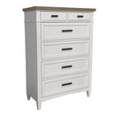 Parker House Americana Modern Bedroom Queen Platform Bed 2 Nightstands Dresser with Mirror and Chest