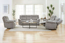Parker Living Richland - Bristol Grey Power Reclining Console Loveseat