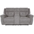 Parker Living Richland - Bristol Grey Power Reclining Console Loveseat