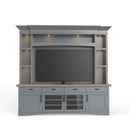 Parker House Americana Modern 92 Inch TV Console with Hutch Back Panel and LED Lights