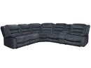 Parker Living Bolton - Misty Storm 6 Piece Modular Reclining Sectional and Entertainment Console