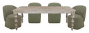 Parker House Crossings - Eden Dining 84 Inch Rectangular Dining Table With 4 Upholstered Chairs