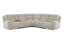 Parker Living Felix - Mari Fawn 6 Piece Zero Gravity Power Reclining Sectional with Beverage Cooler Console