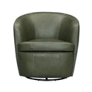 Parker Living Barolo 100% Italian Leather Swivel Club Chair Two Pack