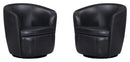 Parker Living Barolo 100% Italian Leather Swivel Club Chair Two Pack